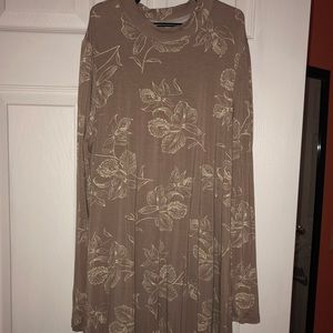 floral beige dress